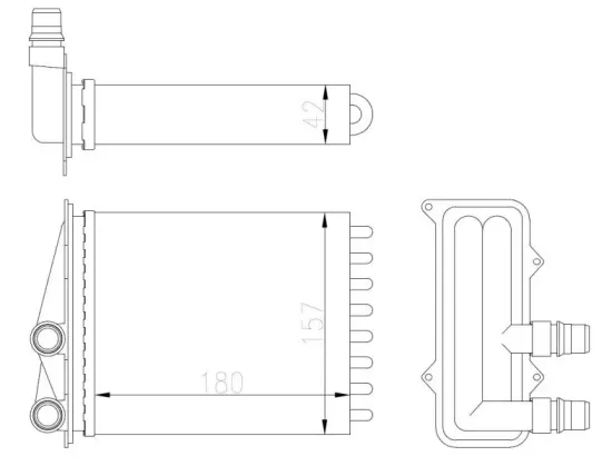 Wärmetauscher, Innenraumheizung NRF 54412 Bild Wärmetauscher, Innenraumheizung NRF 54412