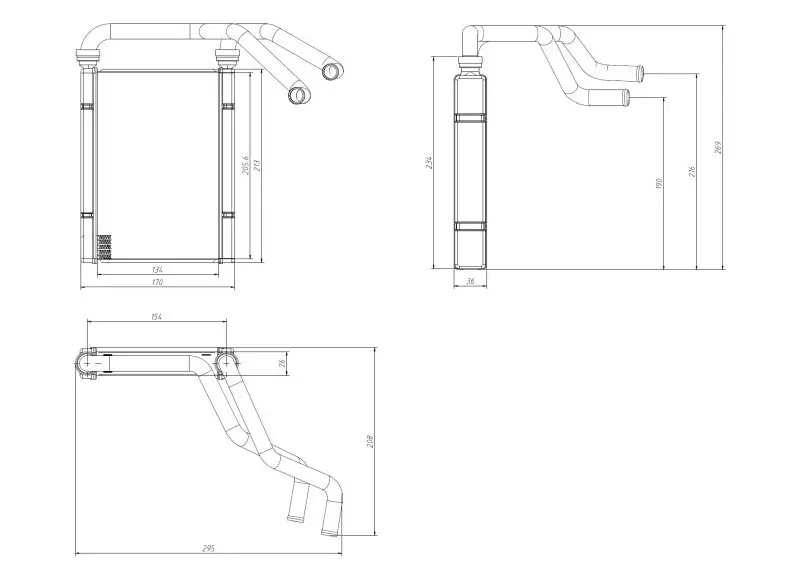 Wärmetauscher, Innenraumheizung NRF 54435