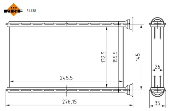 Wärmetauscher, Innenraumheizung NRF 54438 Bild Wärmetauscher, Innenraumheizung NRF 54438