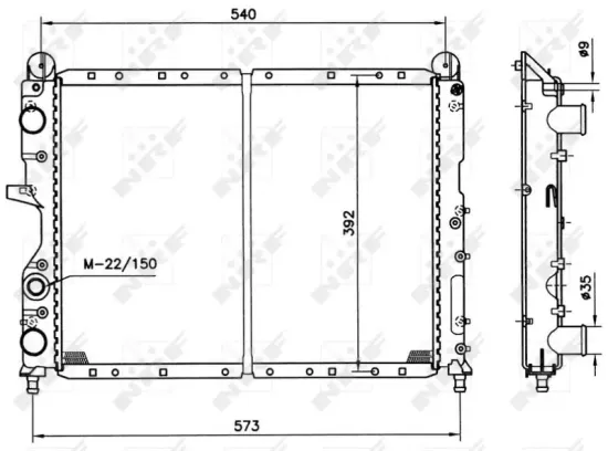 Kühler, Motorkühlung NRF 54501 Bild Kühler, Motorkühlung NRF 54501