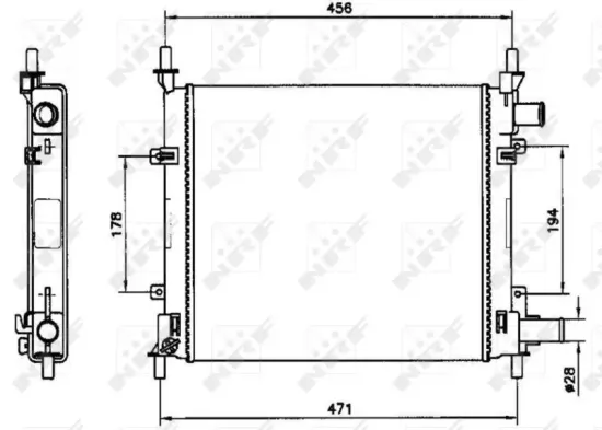 Kühler, Motorkühlung NRF 54601 Bild Kühler, Motorkühlung NRF 54601