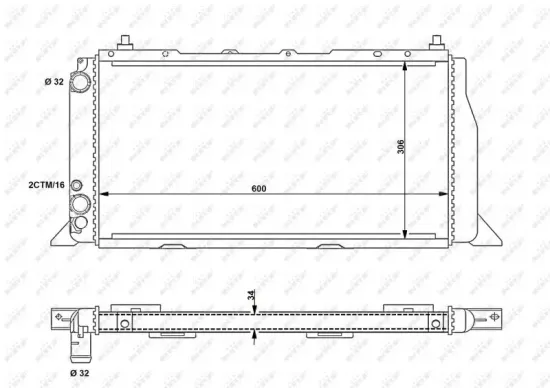 Kühler, Motorkühlung NRF 54603 Bild Kühler, Motorkühlung NRF 54603