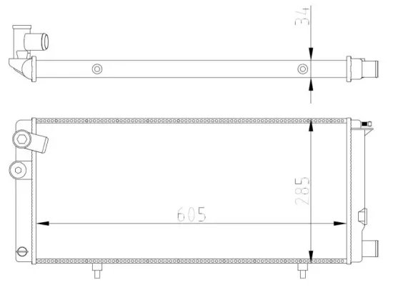 Kühler, Motorkühlung NRF 54628A Bild Kühler, Motorkühlung NRF 54628A