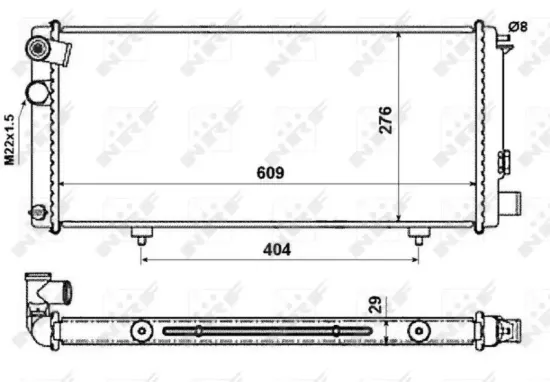 Kühler, Motorkühlung NRF 54628 Bild Kühler, Motorkühlung NRF 54628