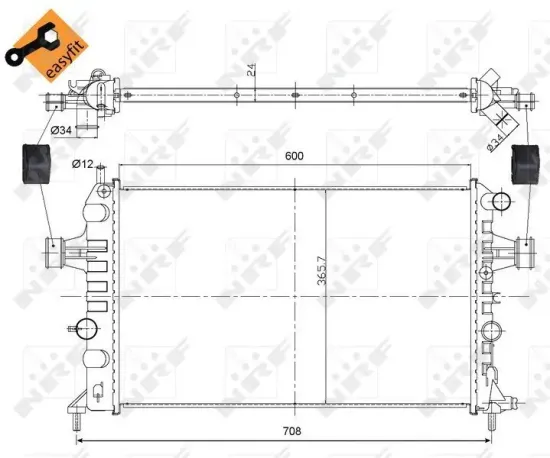 Kühler, Motorkühlung NRF 54668 Bild Kühler, Motorkühlung NRF 54668