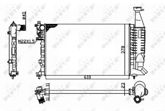 Kühler, Motorkühlung NRF 54677 Bild Kühler, Motorkühlung NRF 54677
