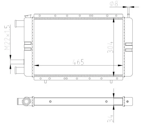 Kühler, Motorkühlung NRF 54684 Bild Kühler, Motorkühlung NRF 54684