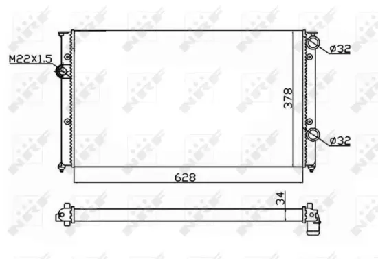 Kühler, Motorkühlung NRF 54693 Bild Kühler, Motorkühlung NRF 54693