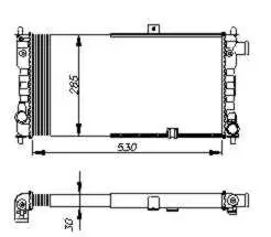 Kühler, Motorkühlung NRF 54704 Bild Kühler, Motorkühlung NRF 54704