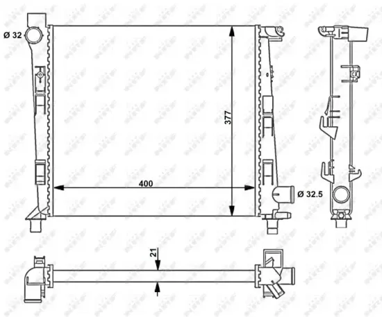 Kühler, Motorkühlung NRF 54717 Bild Kühler, Motorkühlung NRF 54717