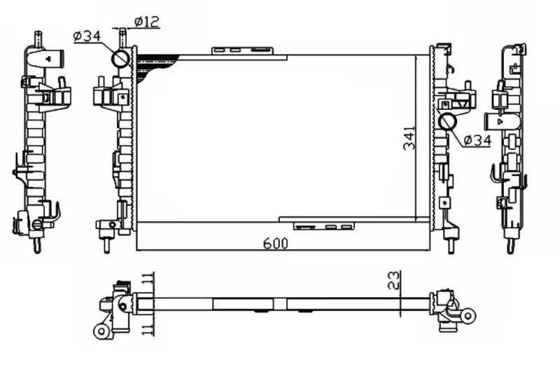 Kühler, Motorkühlung NRF 54753A