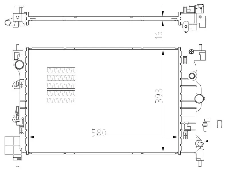 Kühler, Motorkühlung NRF 550003