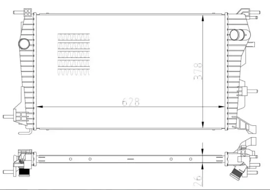 Kühler, Motorkühlung NRF 550004 Bild Kühler, Motorkühlung NRF 550004