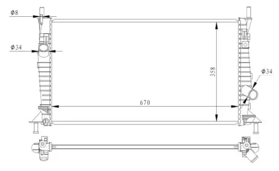 Kühler, Motorkühlung NRF 550014 Bild Kühler, Motorkühlung NRF 550014