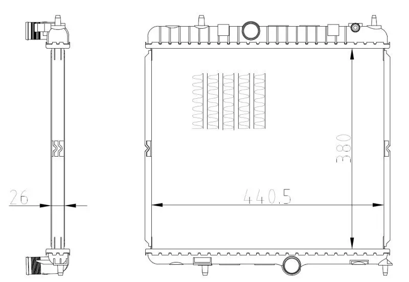 Kühler, Motorkühlung NRF 550021