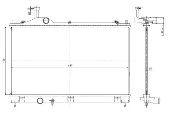 Kühler, Motorkühlung NRF 550025 Bild Kühler, Motorkühlung NRF 550025