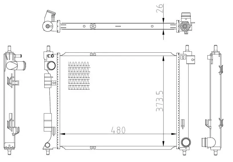 Kühler, Motorkühlung NRF 550033