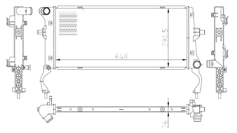 Kühler, Motorkühlung NRF 550034