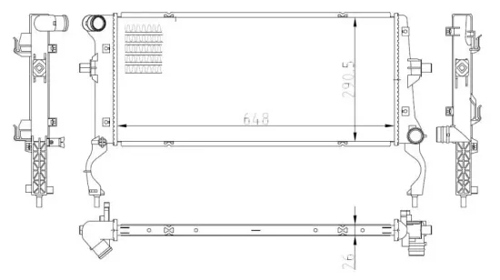 Kühler, Motorkühlung NRF 550034 Bild Kühler, Motorkühlung NRF 550034