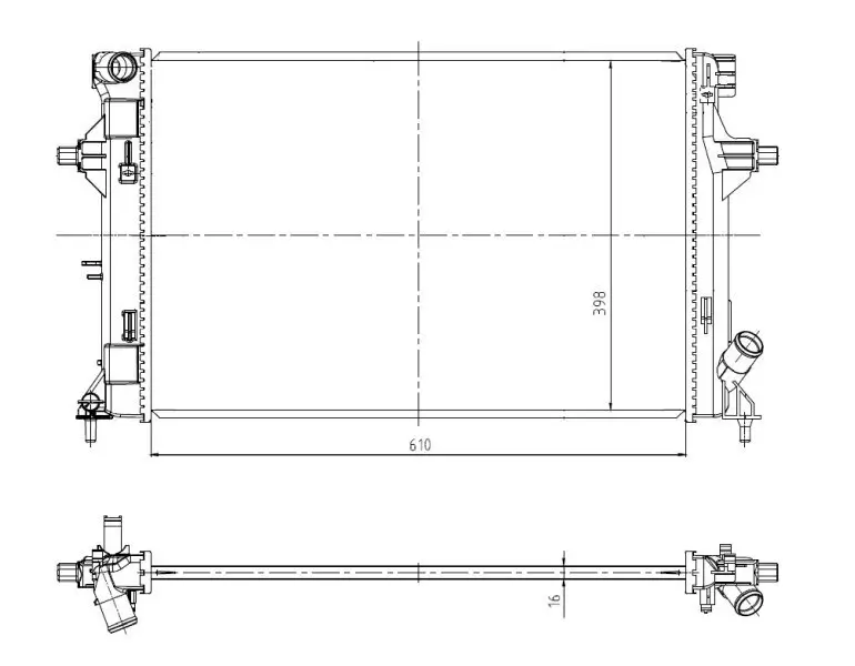 Kühler, Motorkühlung NRF 550035