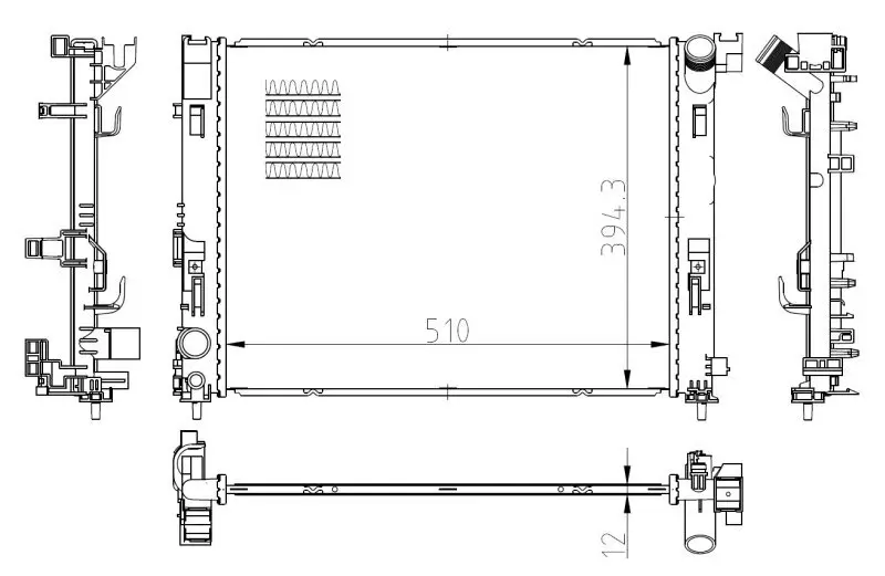 Kühler, Motorkühlung NRF 550038