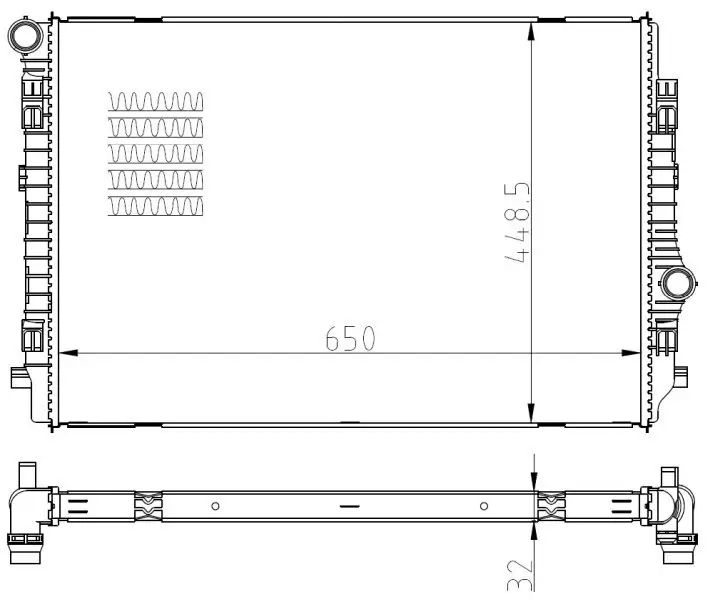 Kühler, Motorkühlung NRF 550081