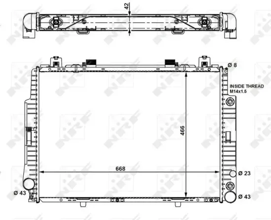 Kühler, Motorkühlung NRF 55320 Bild Kühler, Motorkühlung NRF 55320