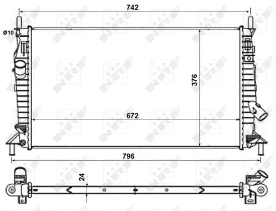 Kühler, Motorkühlung NRF 55327 Bild Kühler, Motorkühlung NRF 55327