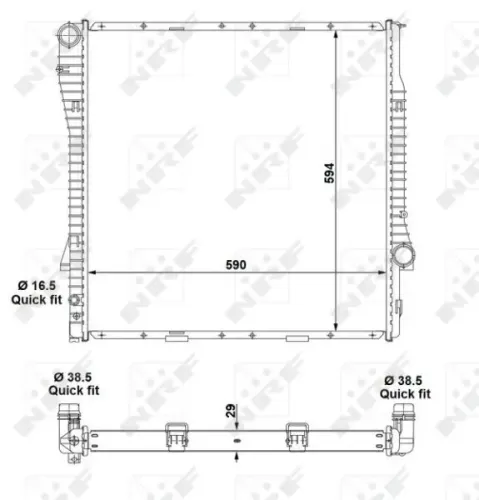 Kühler, Motorkühlung NRF 55329 Bild Kühler, Motorkühlung NRF 55329