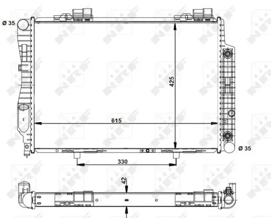 Kühler, Motorkühlung NRF 55345 Bild Kühler, Motorkühlung NRF 55345