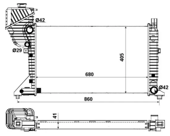 Kühler, Motorkühlung NRF 55348A Bild Kühler, Motorkühlung NRF 55348A