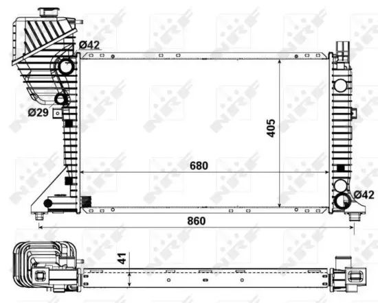 Kühler, Motorkühlung NRF 55348 Bild Kühler, Motorkühlung NRF 55348