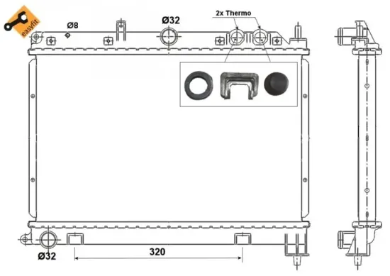 Kühler, Motorkühlung NRF 55426 Bild Kühler, Motorkühlung NRF 55426