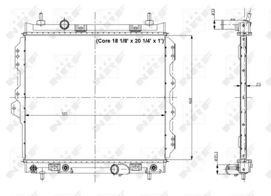 Kühler, Motorkühlung NRF 56018 Bild Kühler, Motorkühlung NRF 56018