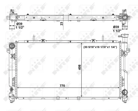 Kühler, Motorkühlung NRF 56020 Bild Kühler, Motorkühlung NRF 56020