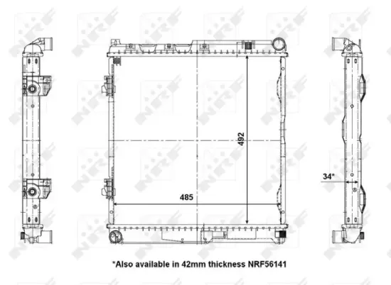 Kühler, Motorkühlung NRF 56077 Bild Kühler, Motorkühlung NRF 56077