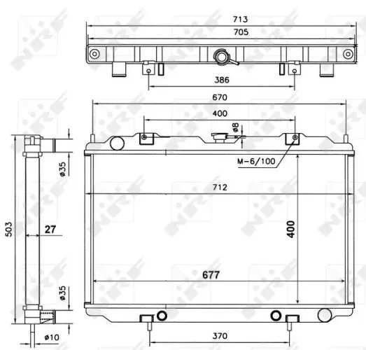 Kühler, Motorkühlung NRF 56087 Bild Kühler, Motorkühlung NRF 56087