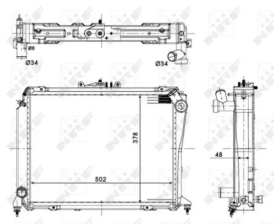 Kühler, Motorkühlung NRF 56113 Bild Kühler, Motorkühlung NRF 56113