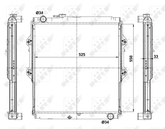 Kühler, Motorkühlung NRF 56115 Bild Kühler, Motorkühlung NRF 56115