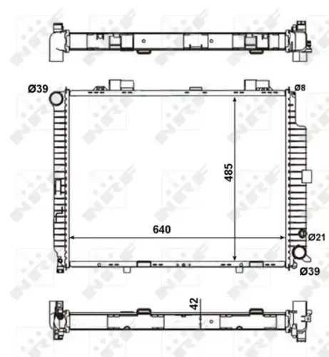 Kühler, Motorkühlung NRF 56140 Bild Kühler, Motorkühlung NRF 56140