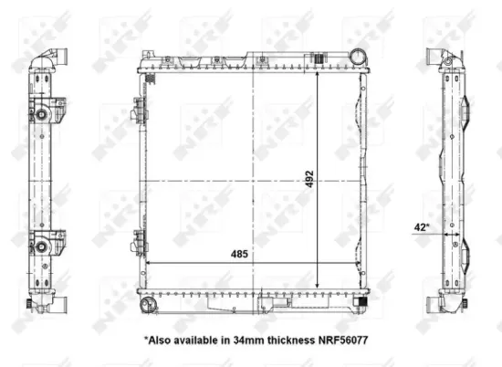 Kühler, Motorkühlung NRF 56141 Bild Kühler, Motorkühlung NRF 56141