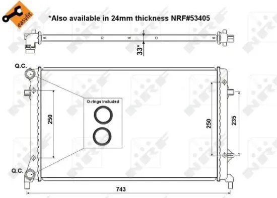 Kühler, Motorkühlung NRF 56153 Bild Kühler, Motorkühlung NRF 56153