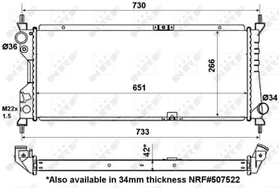 Kühler, Motorkühlung NRF 56163 Bild Kühler, Motorkühlung NRF 56163