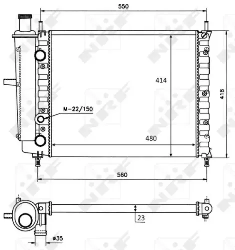 Kühler, Motorkühlung NRF 58016 Bild Kühler, Motorkühlung NRF 58016