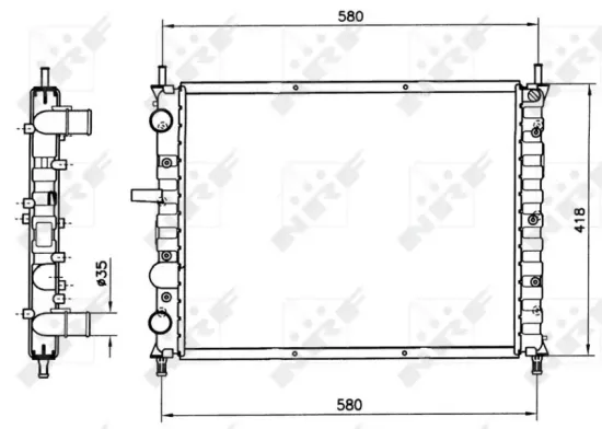 Kühler, Motorkühlung NRF 58017 Bild Kühler, Motorkühlung NRF 58017