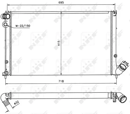 Kühler, Motorkühlung NRF 58022 Bild Kühler, Motorkühlung NRF 58022