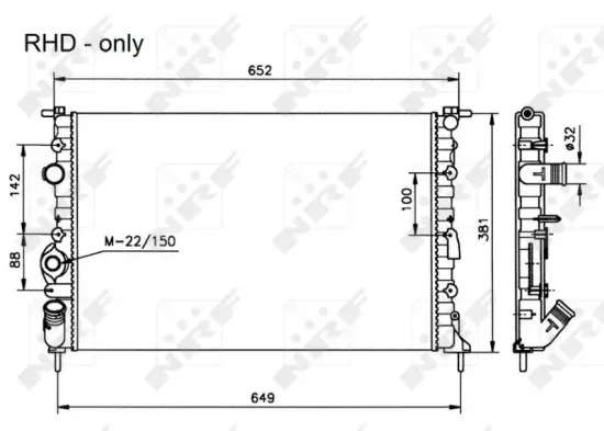 Kühler, Motorkühlung NRF 58025 Bild Kühler, Motorkühlung NRF 58025