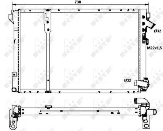 Kühler, Motorkühlung NRF 58060 Bild Kühler, Motorkühlung NRF 58060