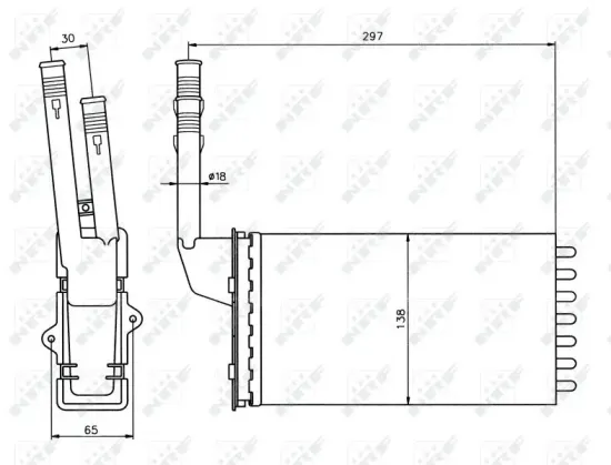 Wärmetauscher, Innenraumheizung NRF 58064 Bild Wärmetauscher, Innenraumheizung NRF 58064