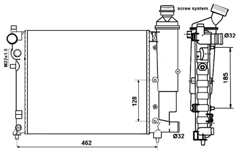 Kühler, Motorkühlung NRF 58067 Bild Kühler, Motorkühlung NRF 58067